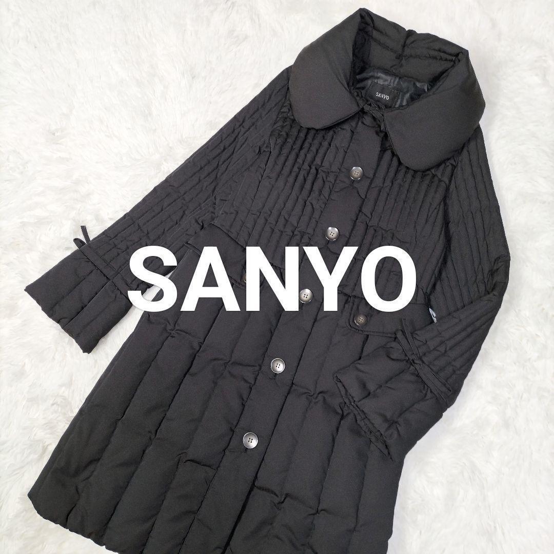 ✨美品✨ 三陽商会 ロングダウンコート サンヨーコート ビッグカラー ブラックM