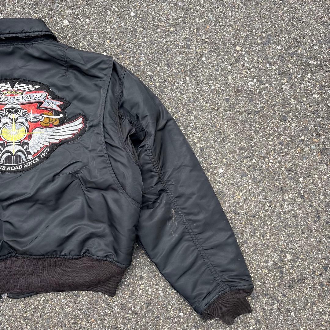 90s Schott CWU-R フライトジャケット ブラック MA-1 名作