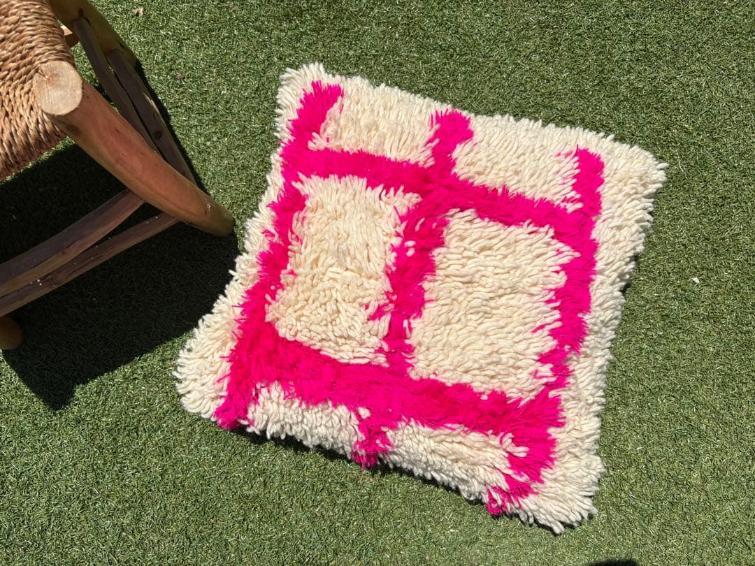 モロッコ　アジラル　クッションカバー　プフ　ラグ 172 2点