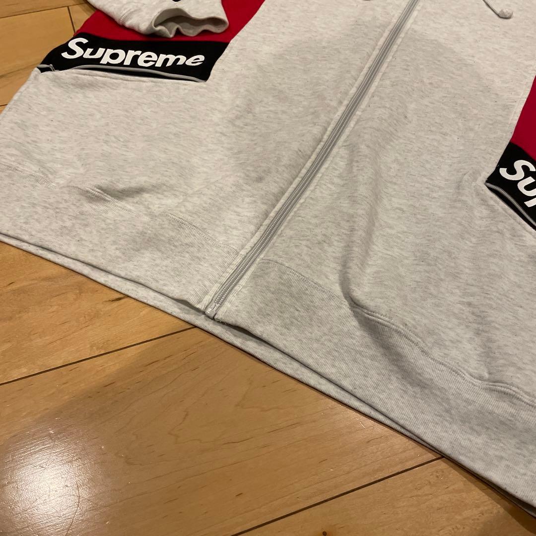 モ*ィ様 Supreme Color Blocked Zip Up Hoodie