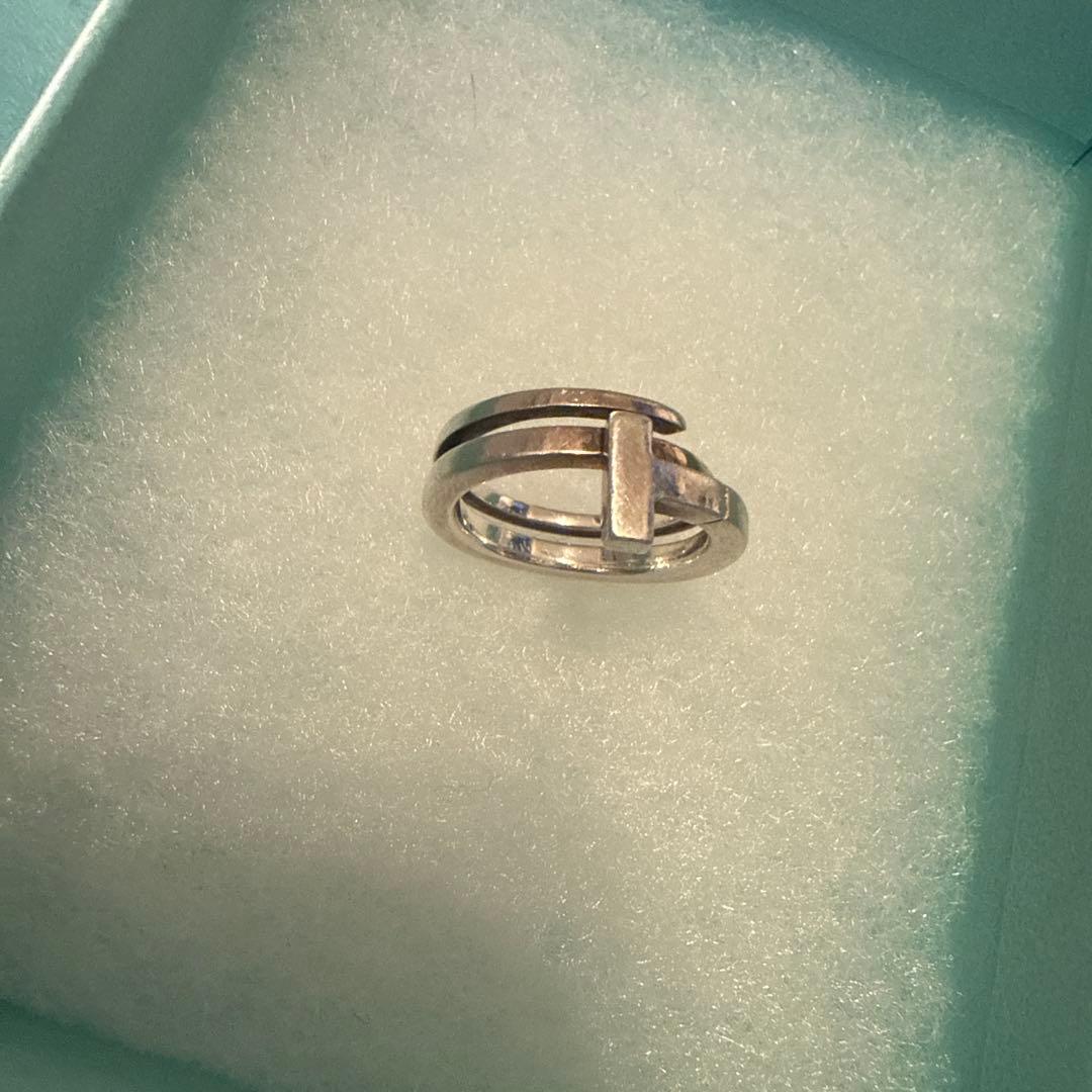 ティファニー Tスクエア ラップリング シルバー925 約9号