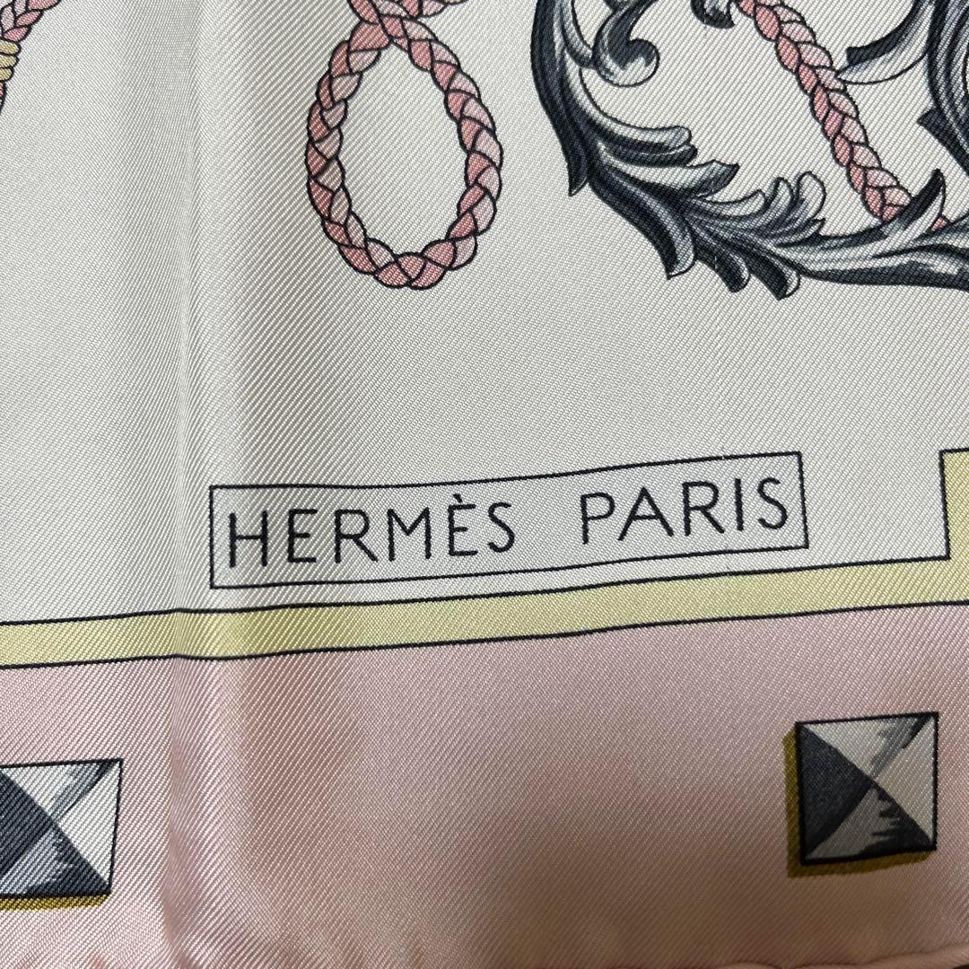 美品 エルメス スカーフ カレ90 シルク100% 鍵柄 レディース