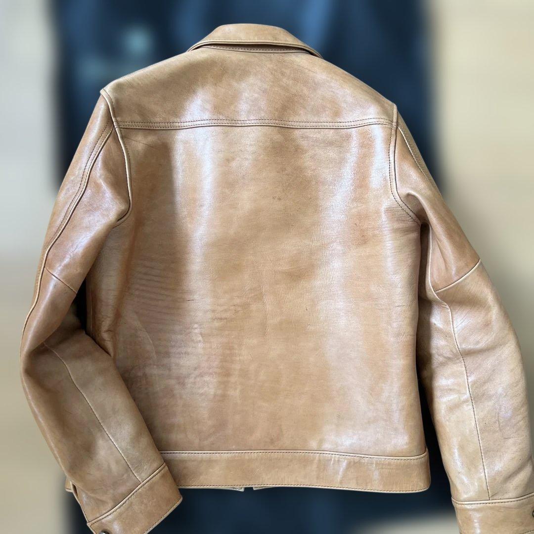 y2レザー　　ホースハイド　柿渋　大戦