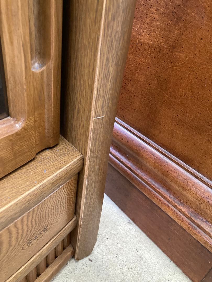 浜本工芸　書棚　NO.1900書棚D スライド扉　引出し2杯