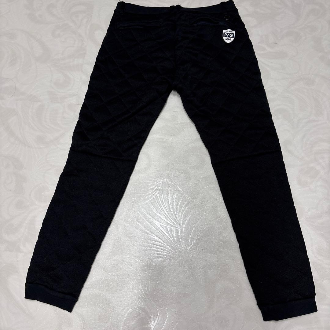 PEARLY GATES ブラックキルティングパンツ