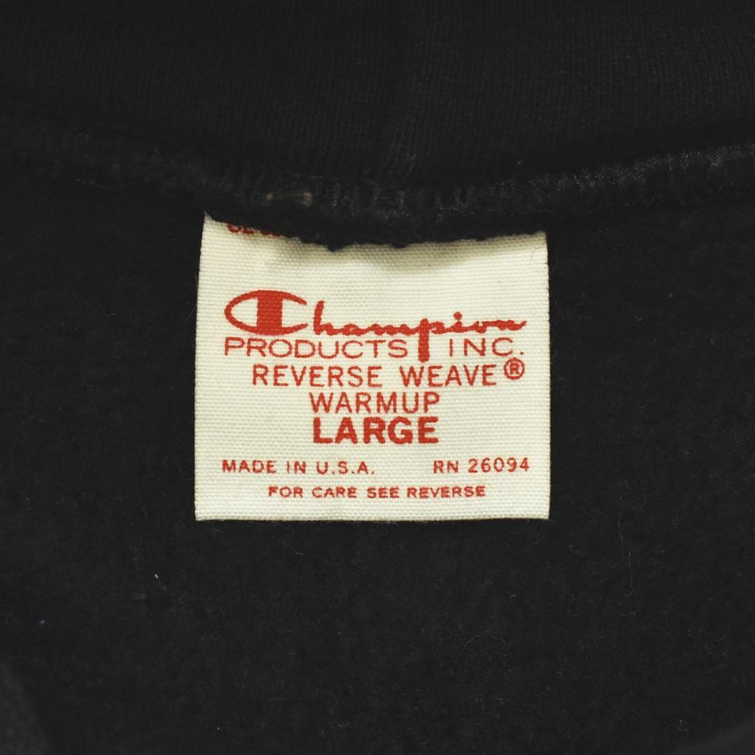 USA製 チャンピオン 赤単 リバースウィーブ パーカー 裏起毛 L ブラック