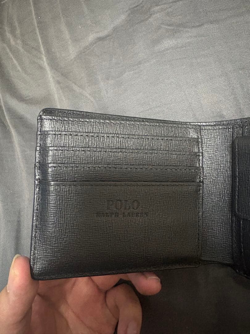 POLO 黒 二つ折り財布 レザー