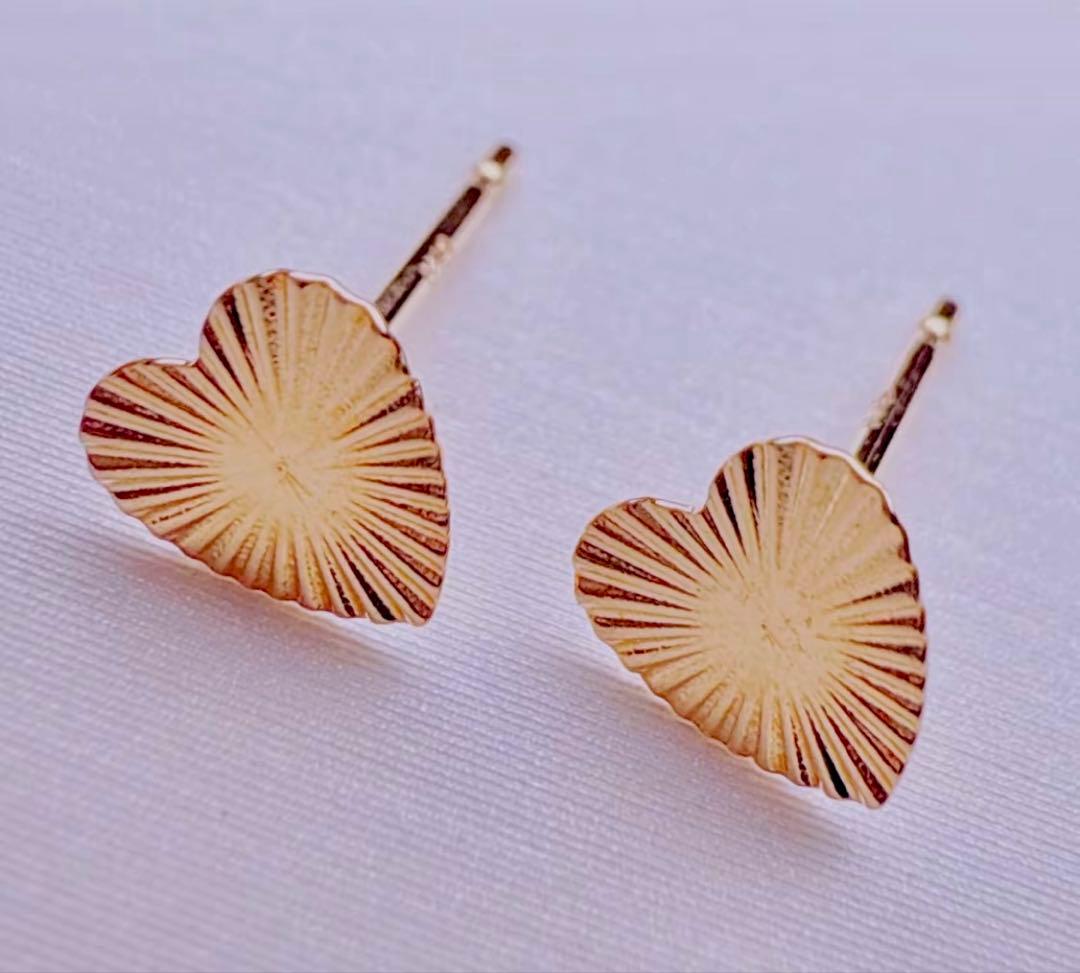 KK8YG ハートピアス5x5×10mm