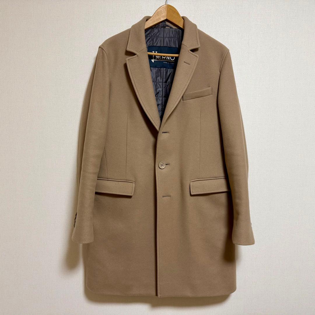 HERNO ウールナイロン チェスターコート