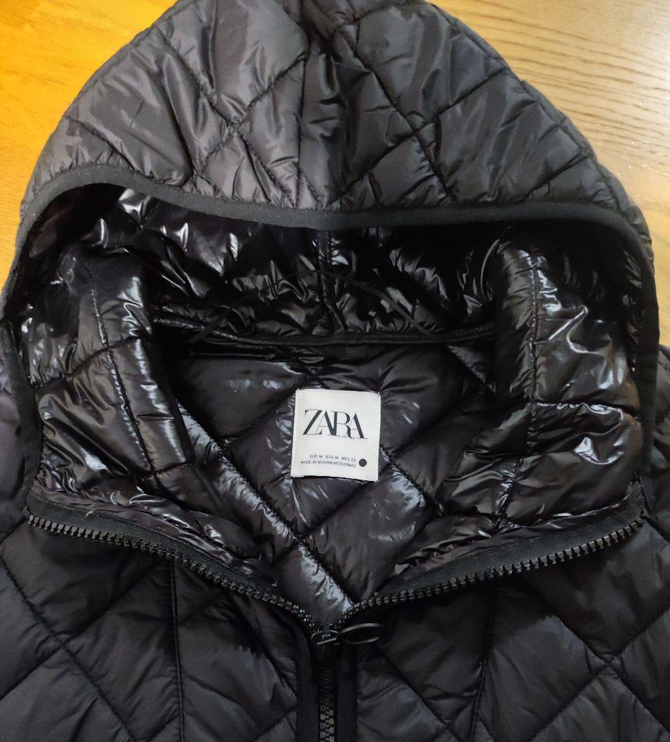 美品✨ZARA ブラック キルティングダウンベスト ポンチョ