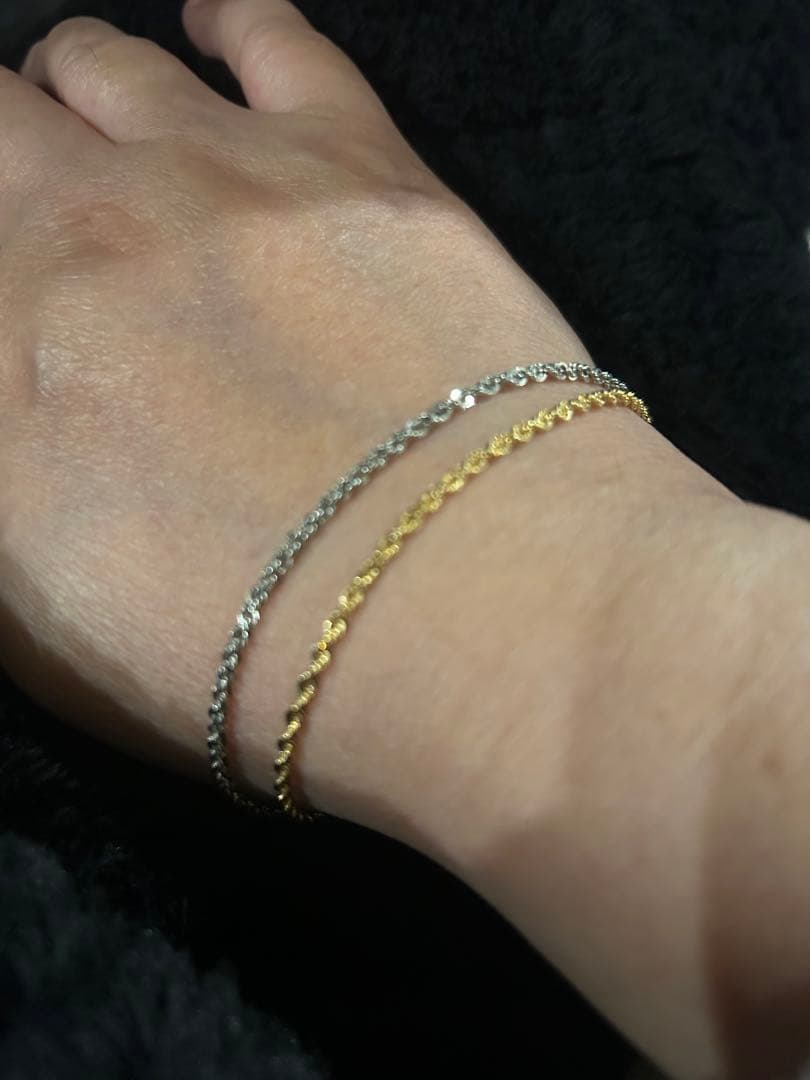 ブレスレット　K18 pt コンビ