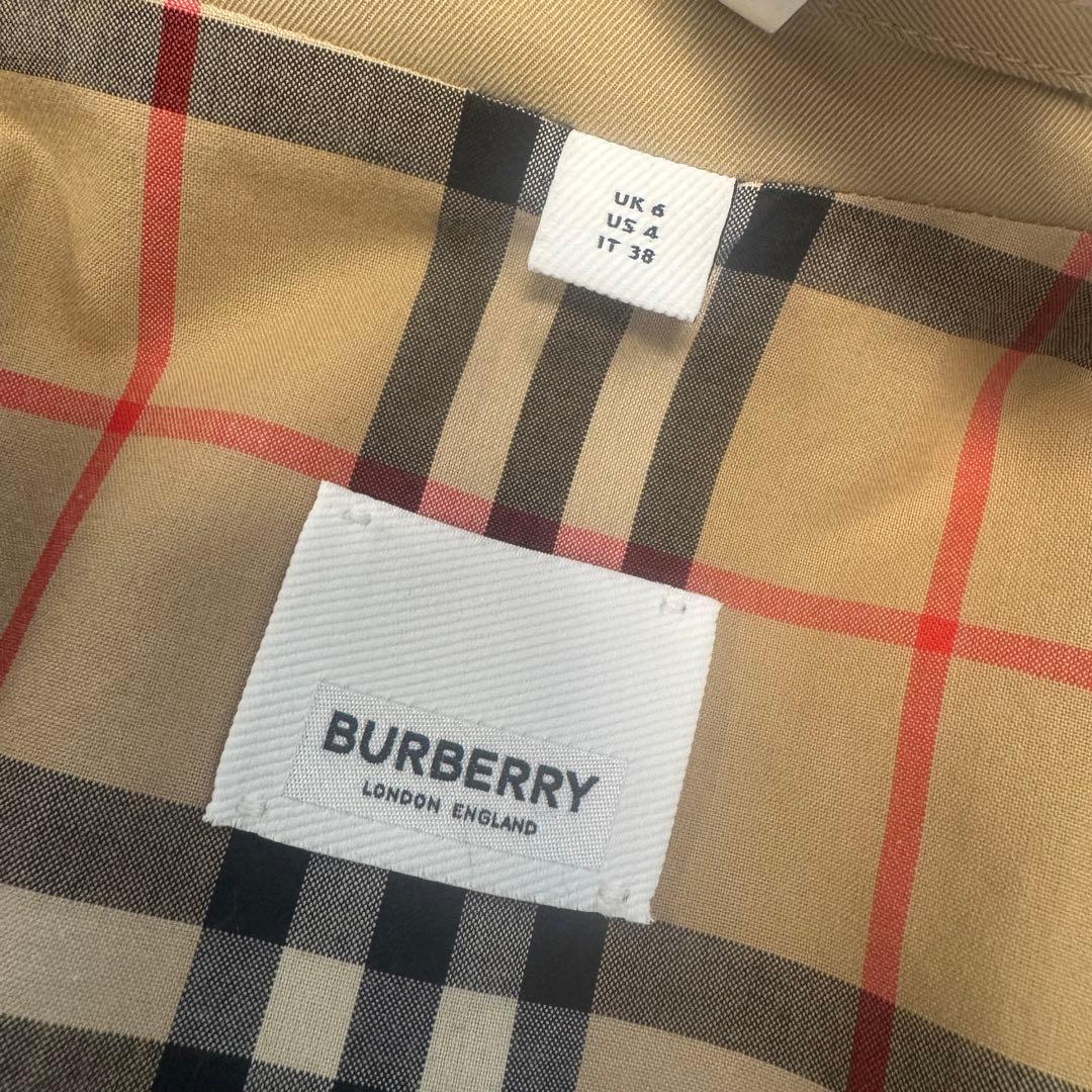 美品バーバリー グラフィックプリント ロゴ ステンカラートレンチコート38