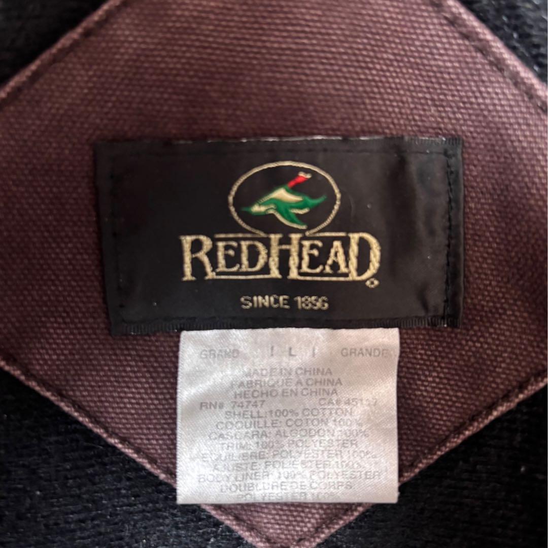 ダック アクティブジャケット 企業刺繍　REDHEAD フェード ブラウン L