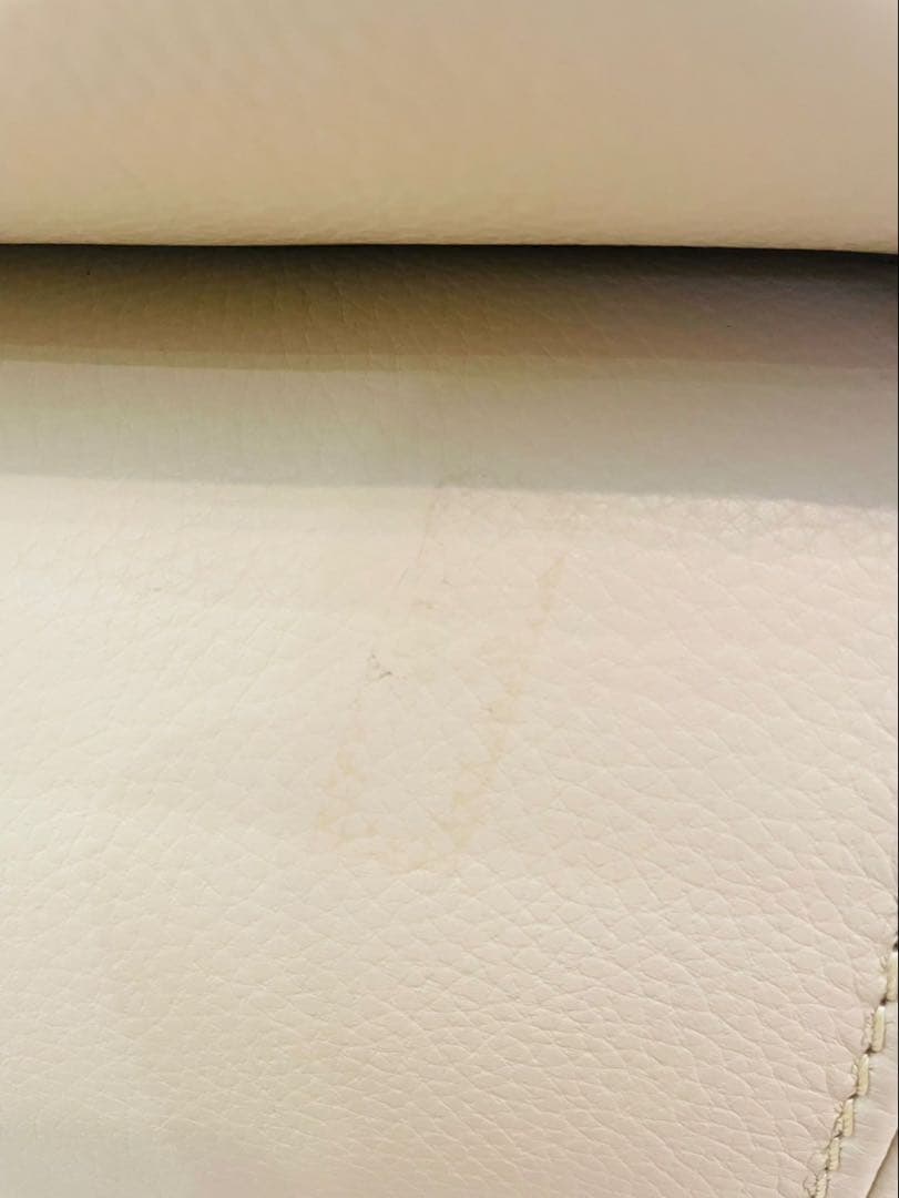 【高級】IDC大塚家具　レザー総革オットマン　オースチン