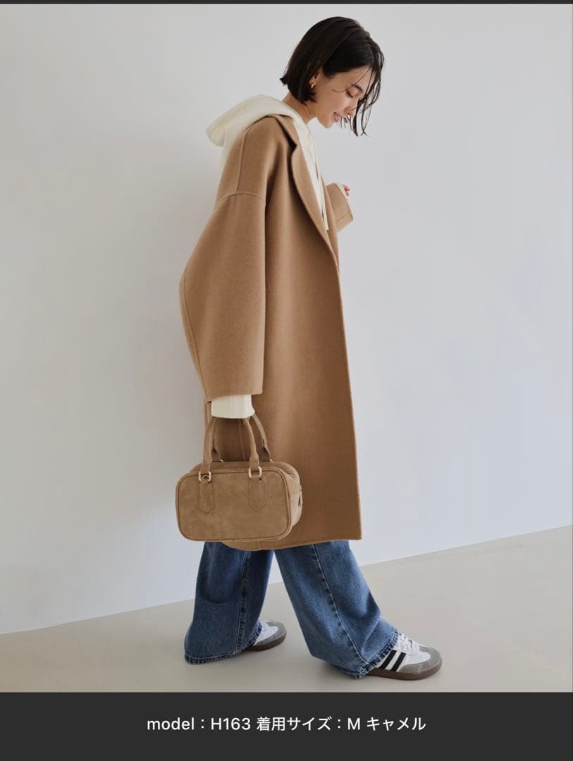 リバー ロング コクーン コート evernavy エバーネイビー