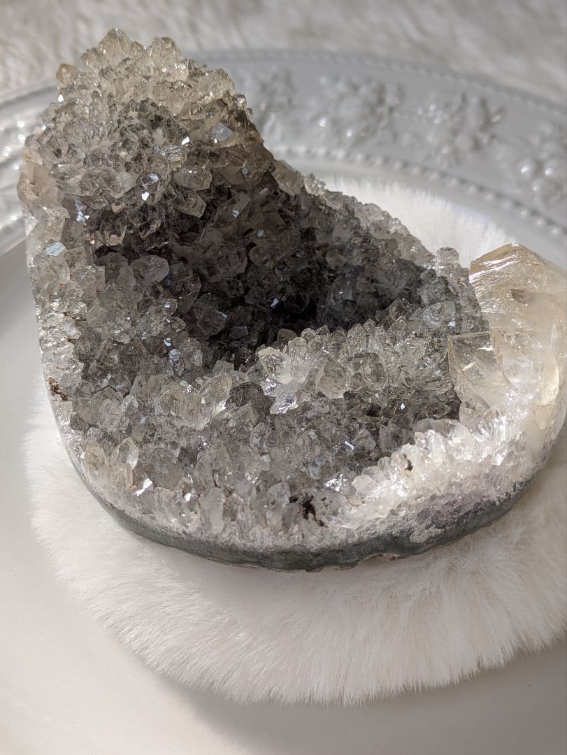 希少　♡グリーンアメジスト　花　皿♡　浄化にも