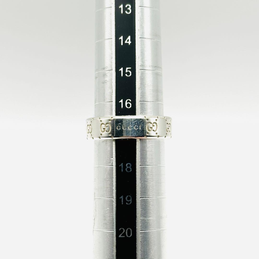 GUCCI グッチ　GG シグネチャ　シルバーリング　Ag925 18刻印