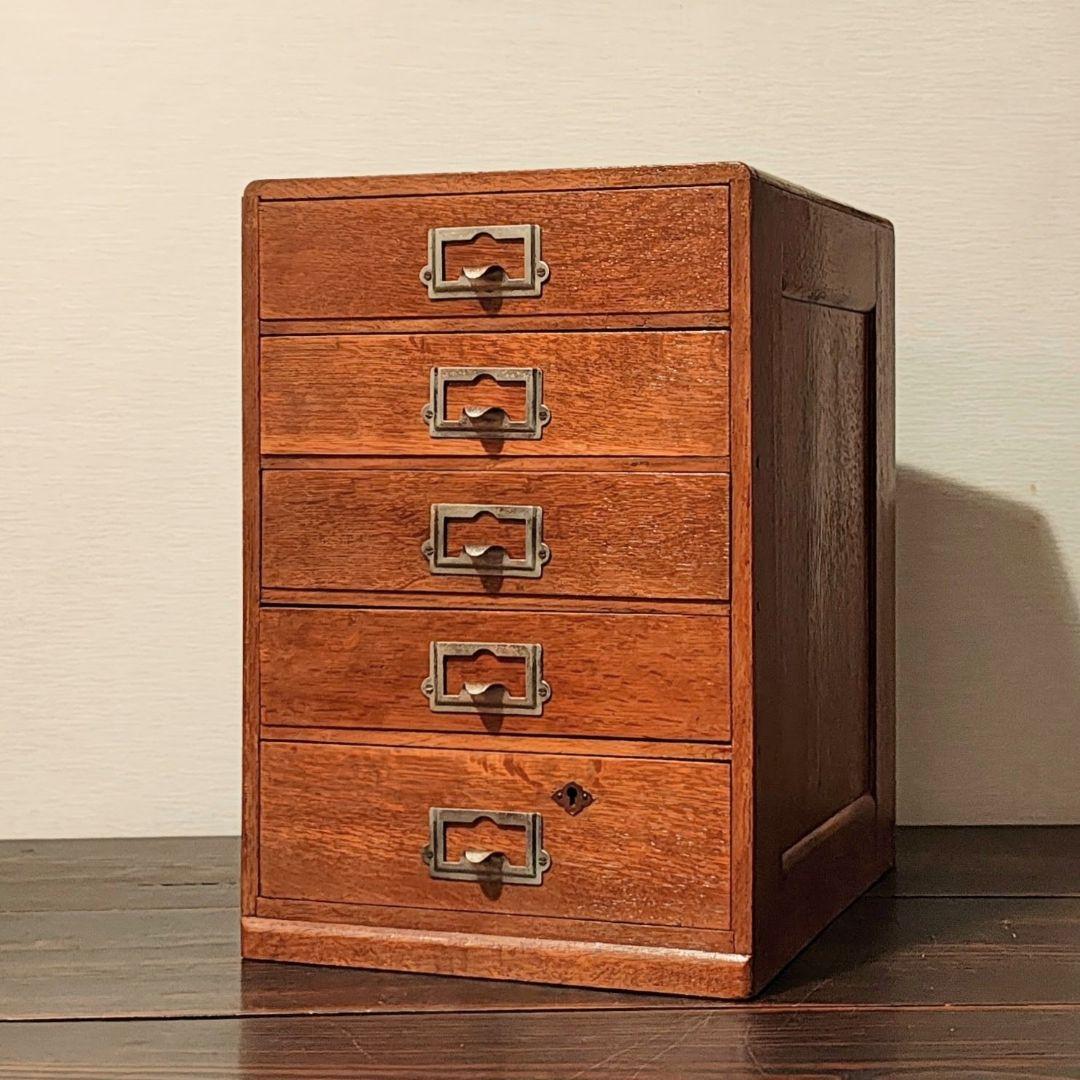 小引き出し5杯　小抽斗　昭和レトロ　木箱　古家具