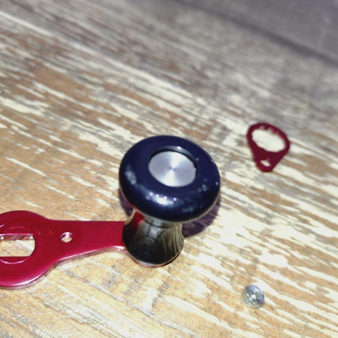 ザウルス ショートパワーハンドル 赤✕黒ノブ リテナー付