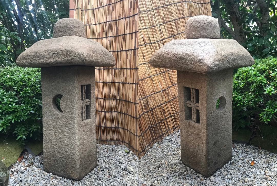 【天然石・茶庭石灯篭・坪庭灯篭・箱庭灯篭】庭石オブジェ造園ガーデニング飾り石苔石
