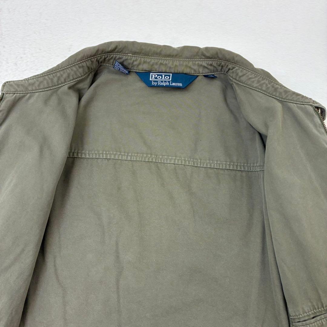 ポロバイラルフローレン　スウィングトップ　カーキ　ポニー刺繍　XL 90s