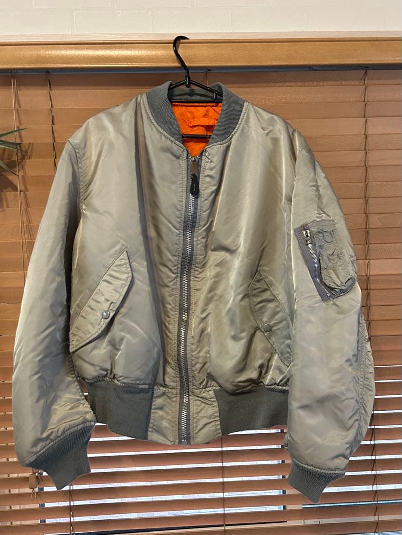 ジャケット・アウター ALPHA MA-1 FLIGHT JACKET silver