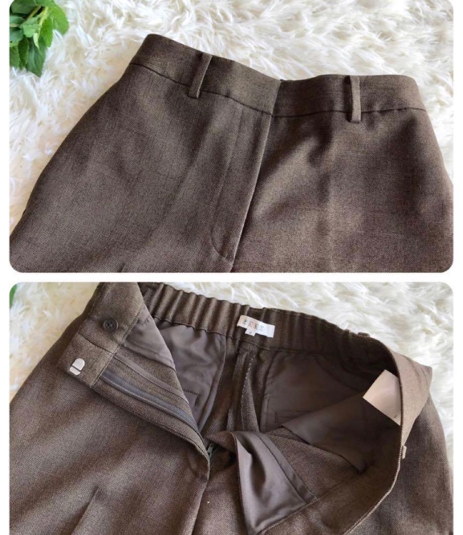 プラステ　セットアップ　パンツスーツ　シャークツイード　M/M　ダークブ