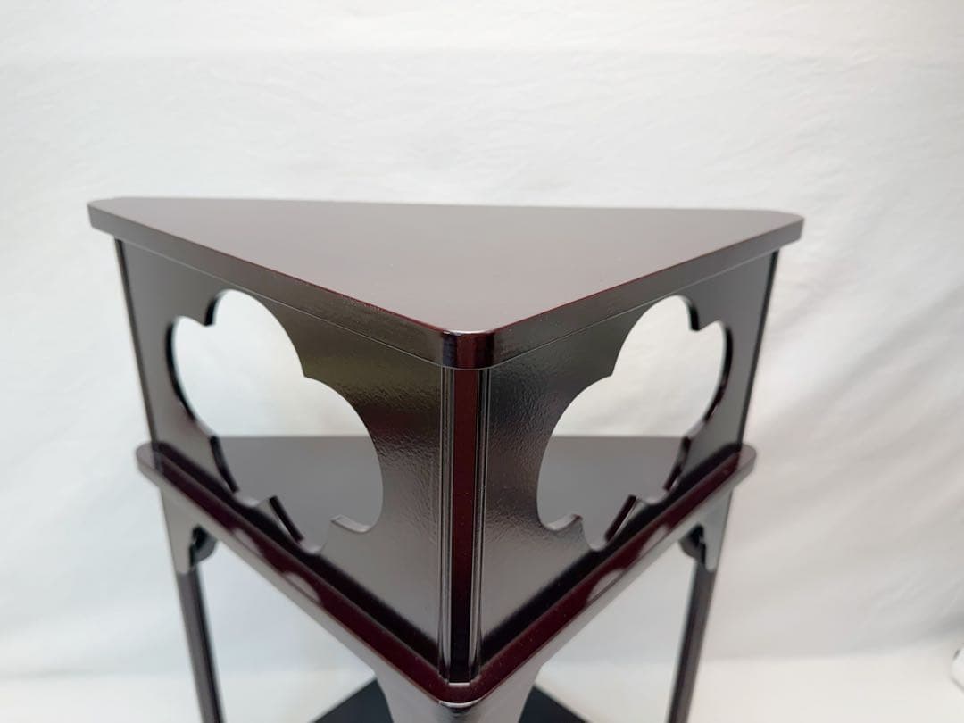 未使用 茶道具 好文棚 惺斎好写 溜塗 茶棚 組み立式 紙箱