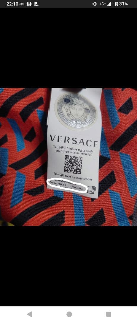 トップス VERSACE Greca Medusa Smiley Silk Shirt