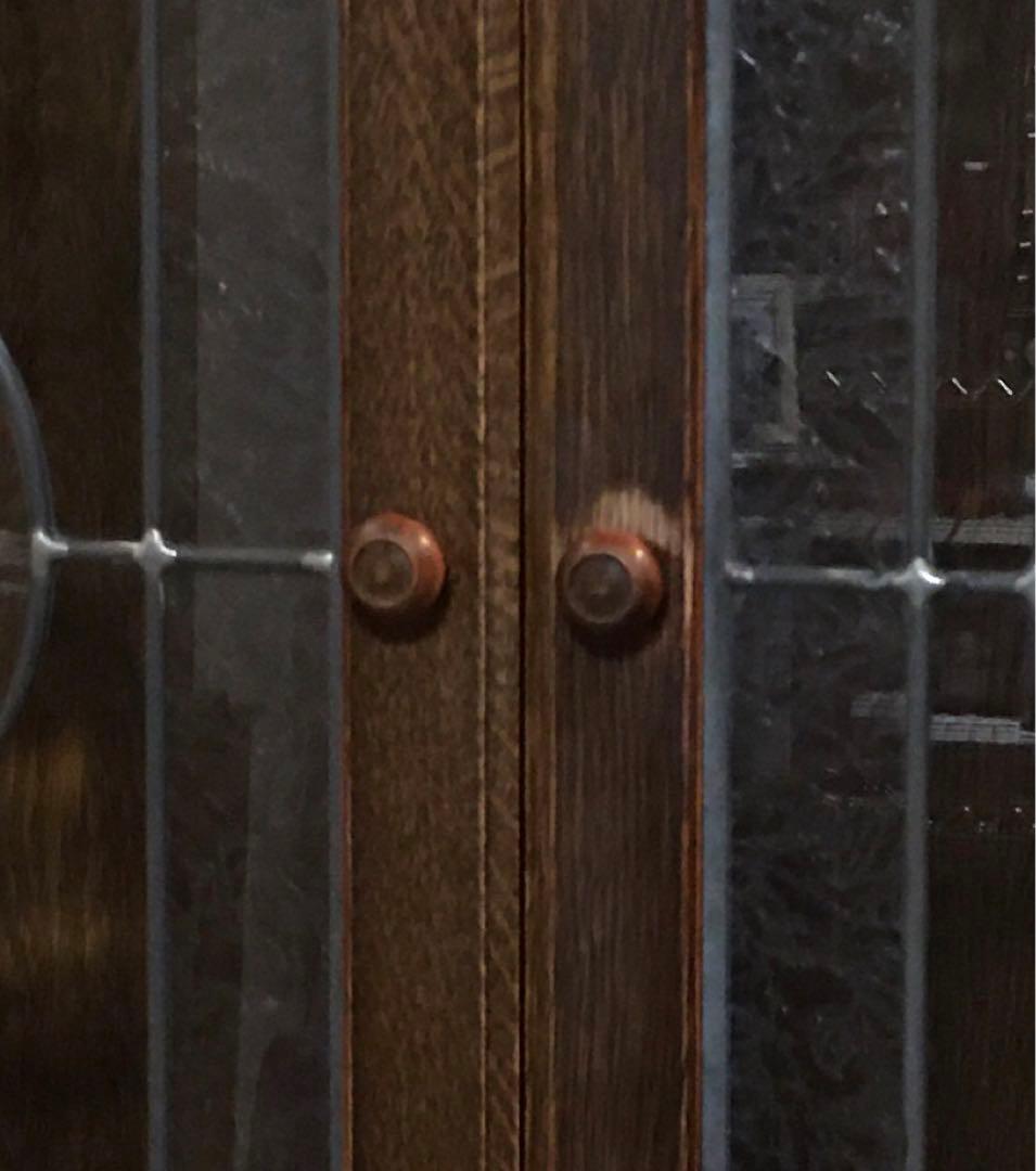 三越家具　ブルージュ　食器棚　ステンドグラス