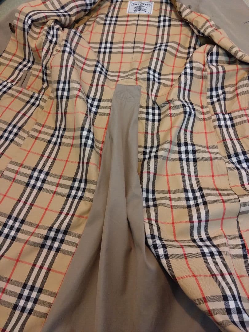 バーバリーズ　ノバチェック　トレンチコート　白タグ　ビンテージ