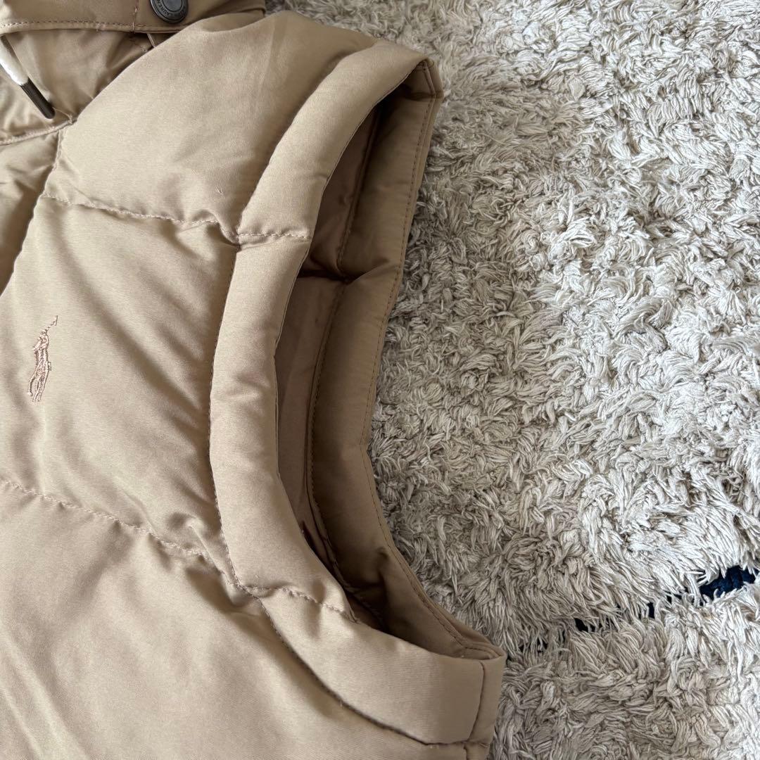 【極美品✨】ポロラルフローレン　ダウンベスト　フード　現行タグ　ポニー刺繍　XS