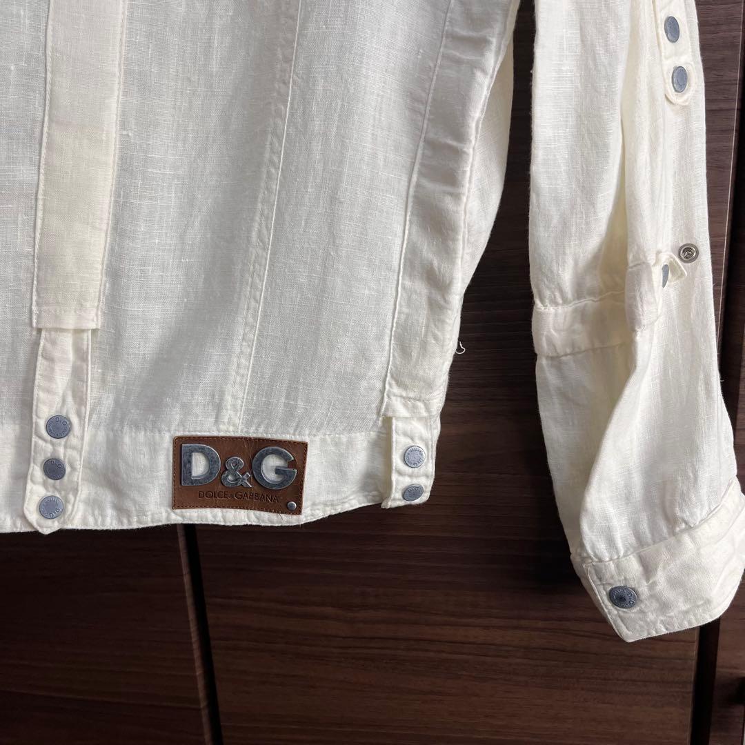 D&G ドルチェ&ガッバーナ リネン シャツジャケット イタリア製 M
