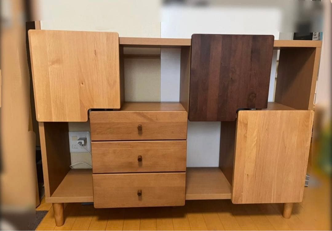 OSLO 115サイドボード キャビネット チェスト 木目調 飾り棚 北欧