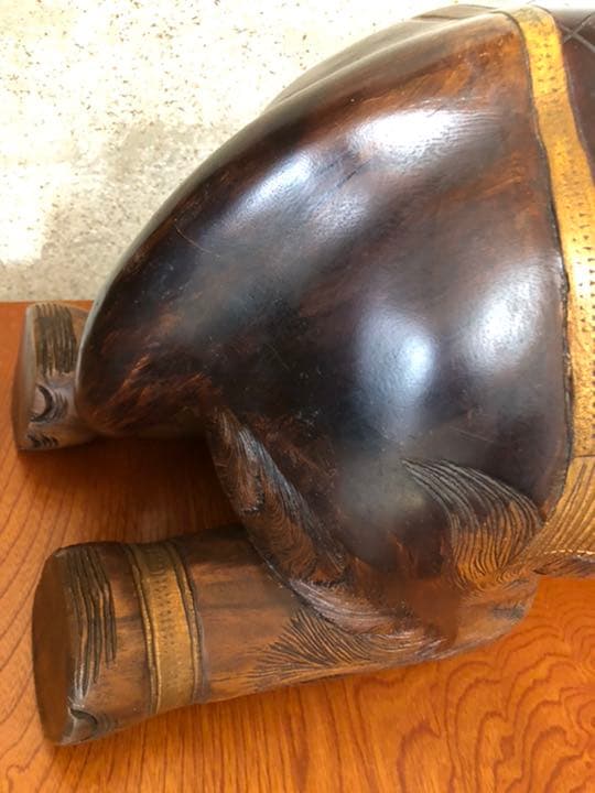 ◆処分値　圧巻の一刀彫り　大きな　象の置物