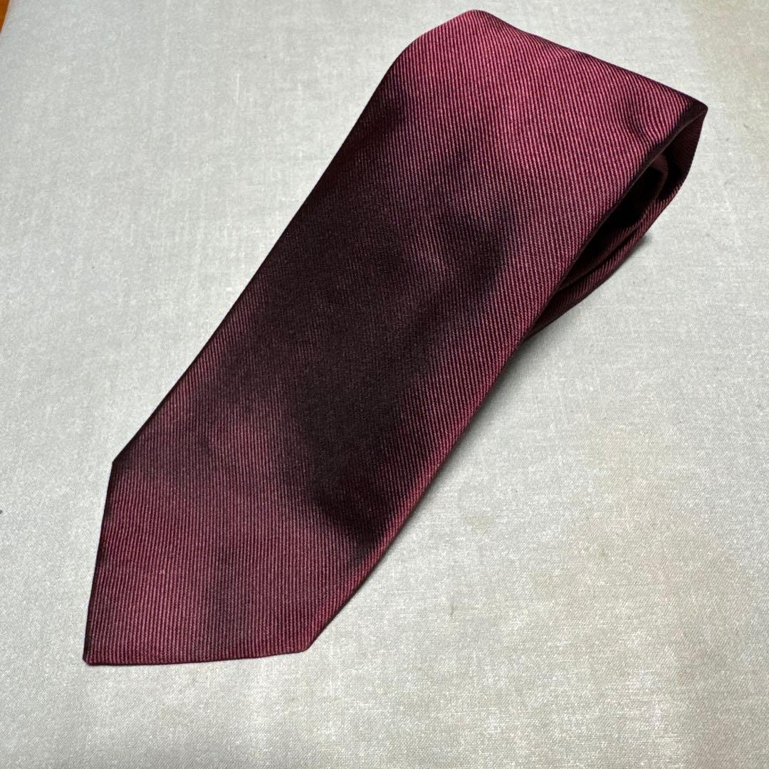 ジョンコンフォート レップソリッドタイ（ワインレッド無地）