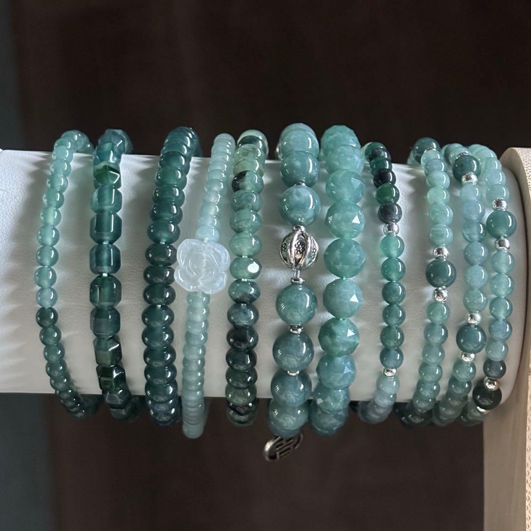 リ*ー様 グアテマラ産　天然本翡翠　A貨　氷種　ブレスレット