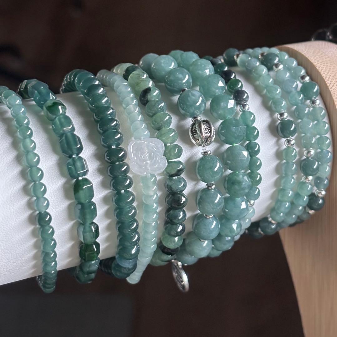 リ*ー様 グアテマラ産　天然本翡翠　A貨　氷種　ブレスレット