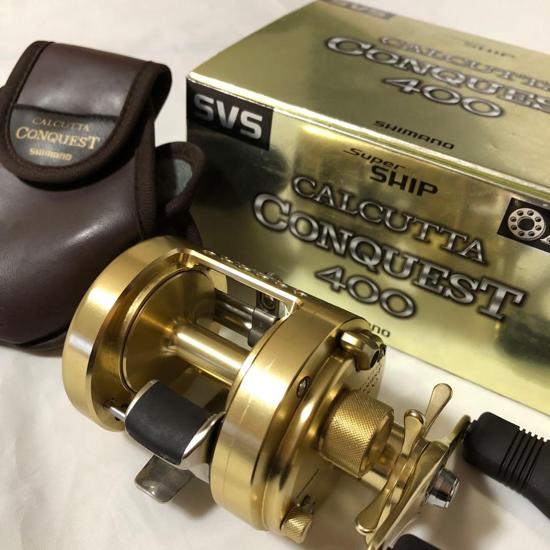 美品　SHIMANO シマノ　カルカッタコンクエスト400 RH444 リール