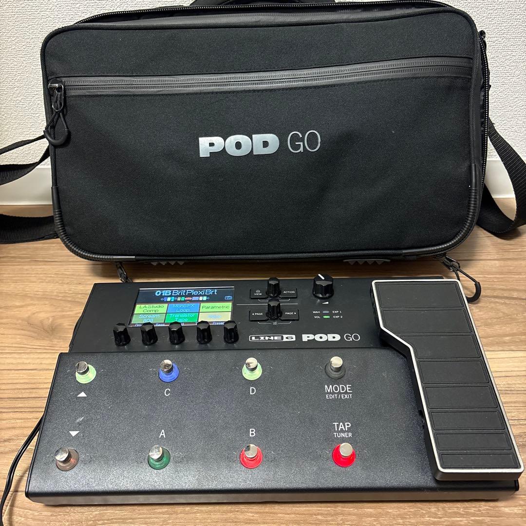 LINE6 POD GO 純正ケース、PC接続ケーブル付き