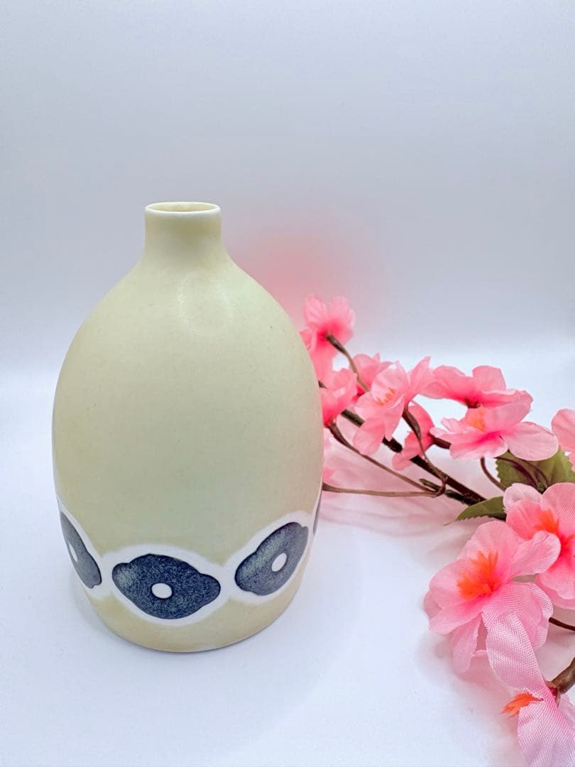 『フラワーベース / 花瓶』砥部焼 グレーフラワー花器