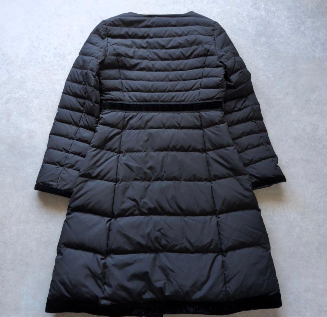 最終値下 トッカ ダウンコート Aライン ベロア生地 ロゴプレート 0size