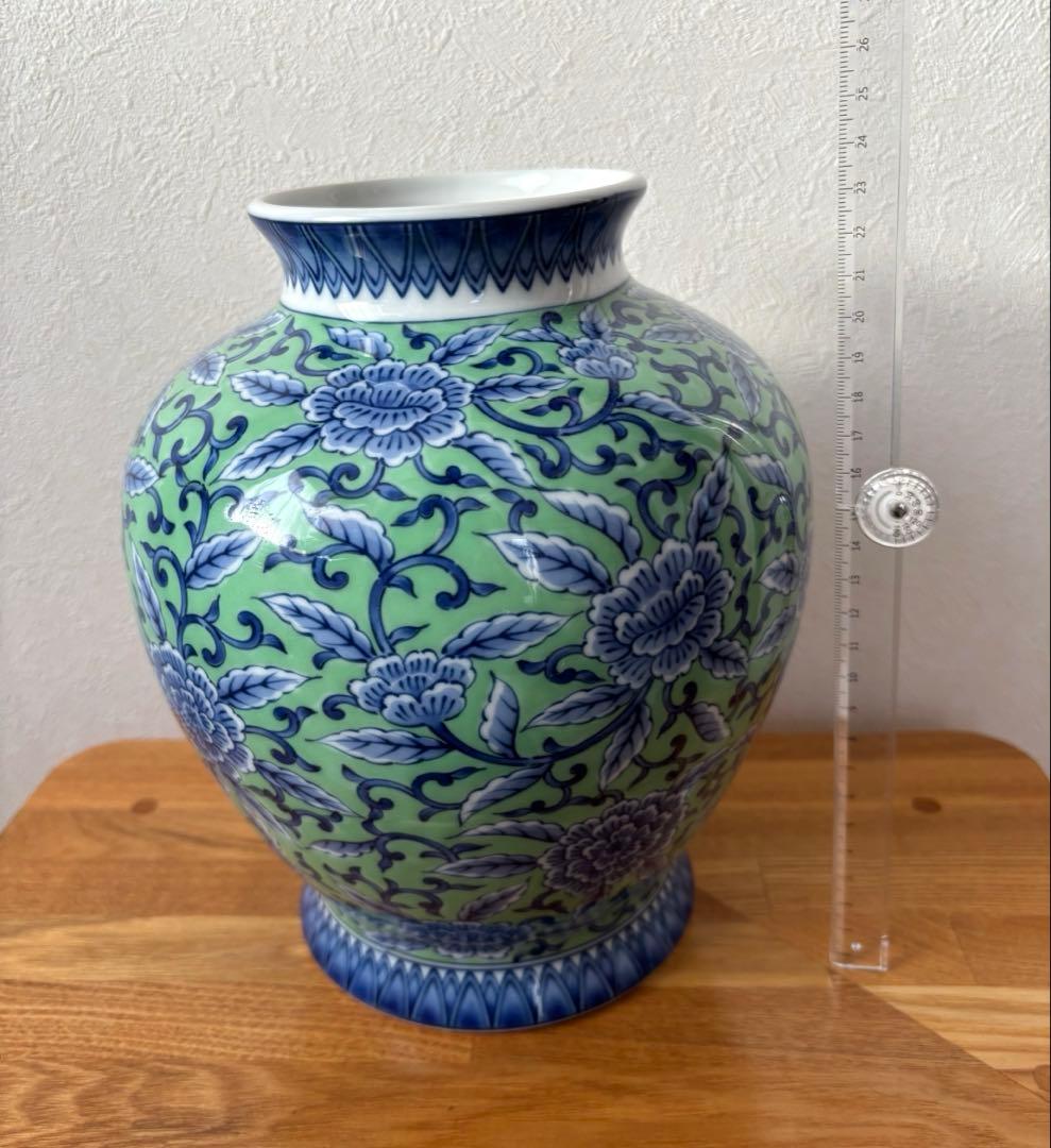 SALE✩.*˚美濃焼 三洋陶器 龍峰窯 花風流 染付花瓶