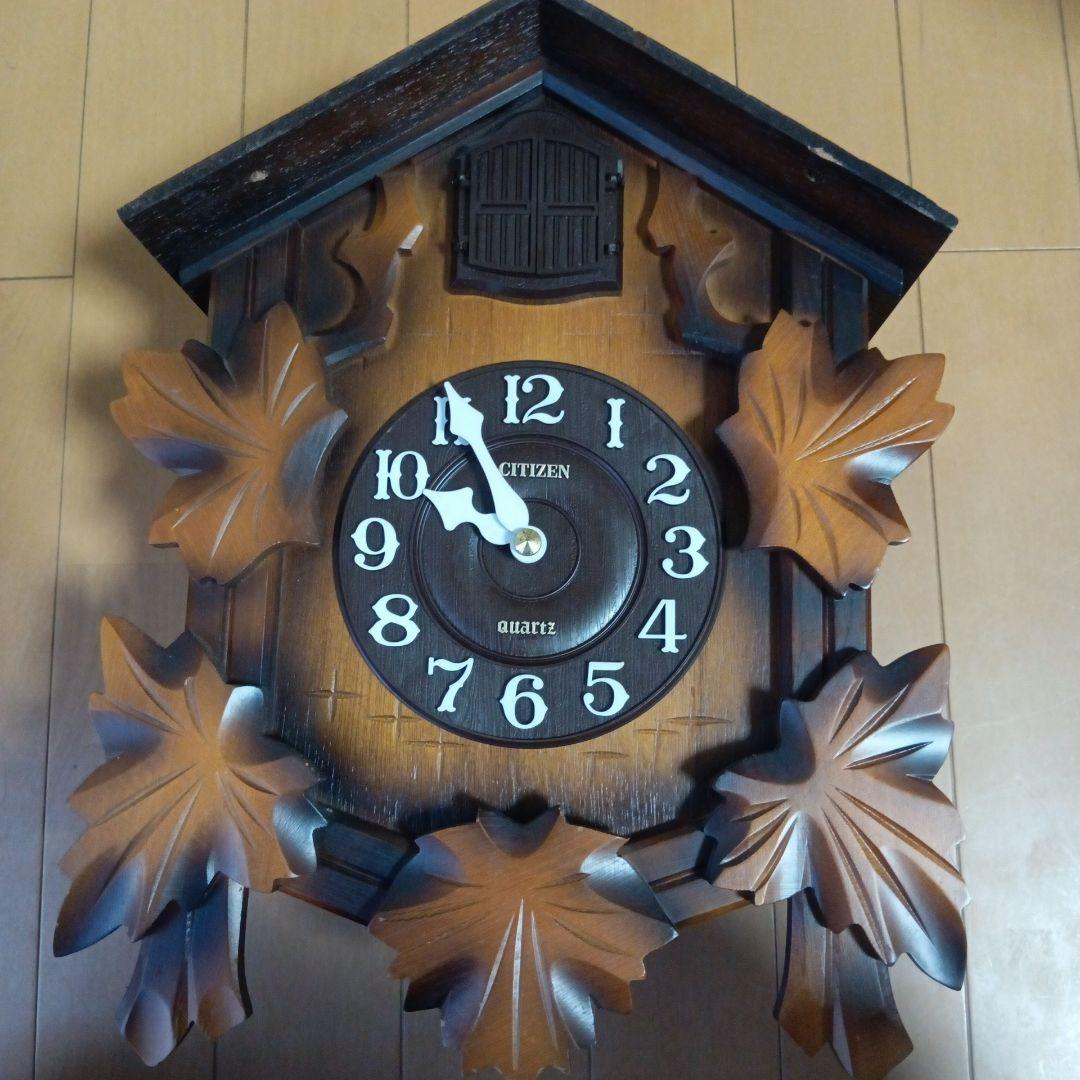CITIZEN 木製掛時計 クッキングバード付き ジャンク品