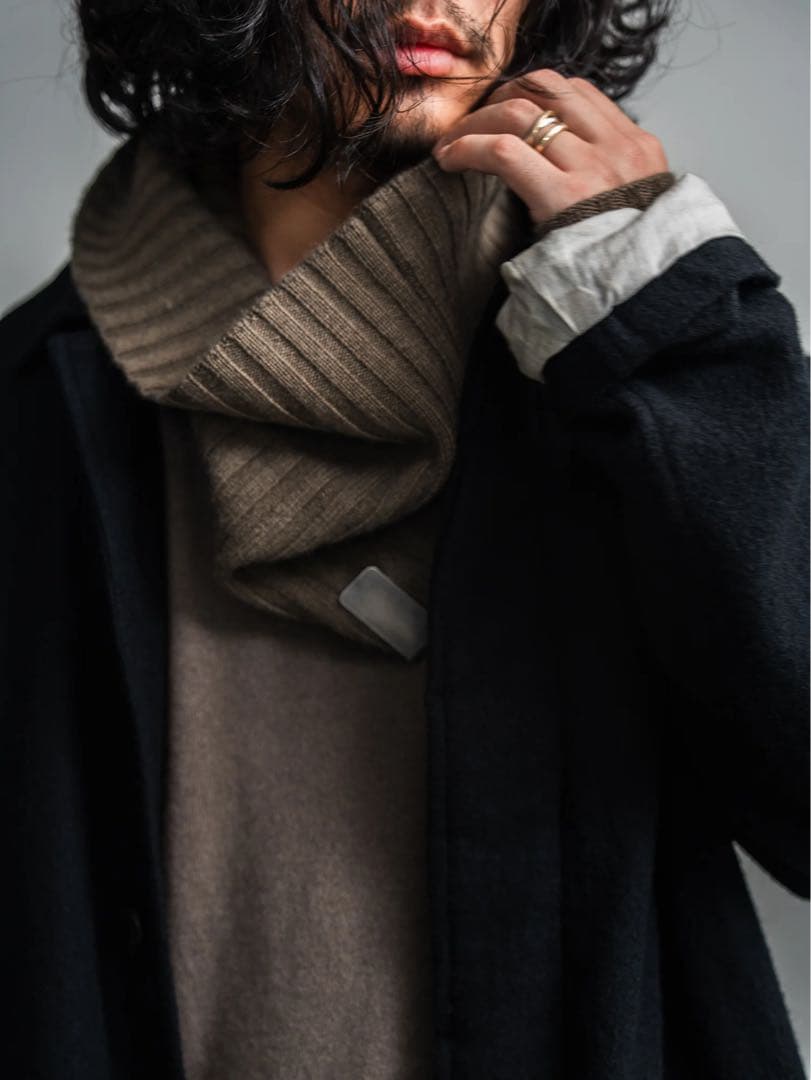 PRY / Cashmere Double Wrap Snood【taupe】