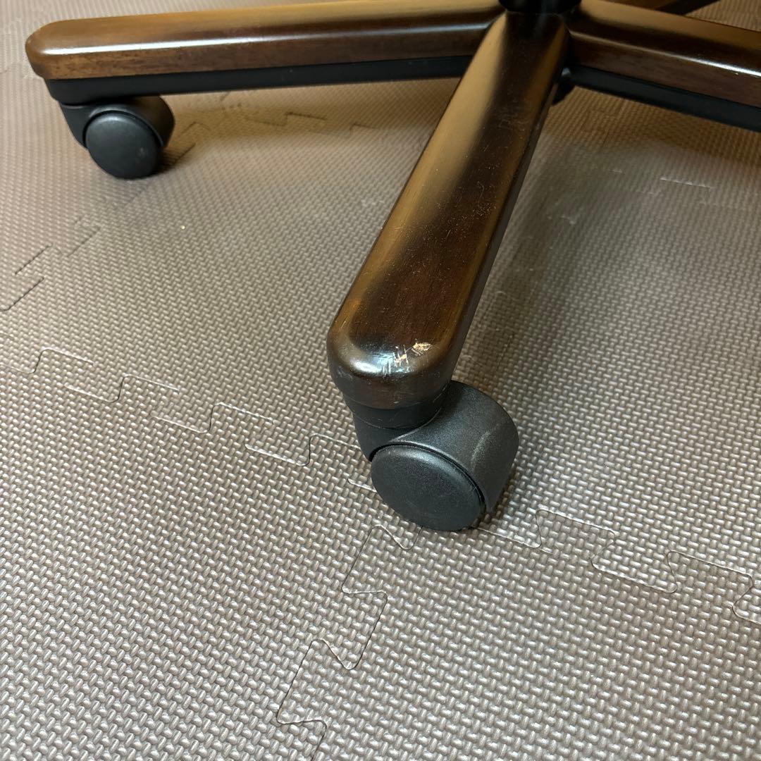 カリモク XT5750 肘付き デスクチェア 書斎椅子 本革