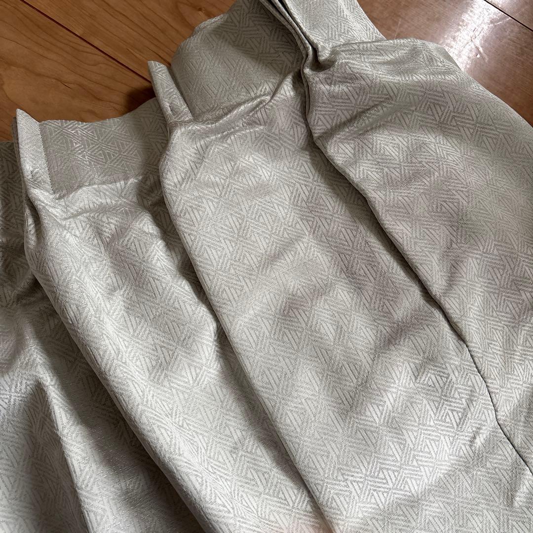 MANAS マナ・トレーディング　グレー 幾何学模様 ドレープカーテン