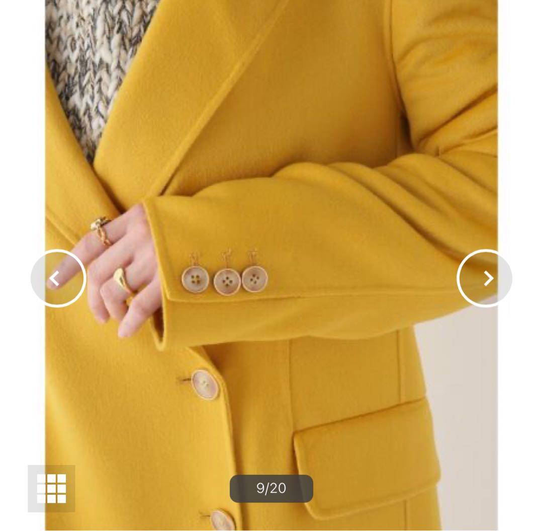 【新品・未使用】ALMA ROSA COAT★ロングコート　イエロー　42