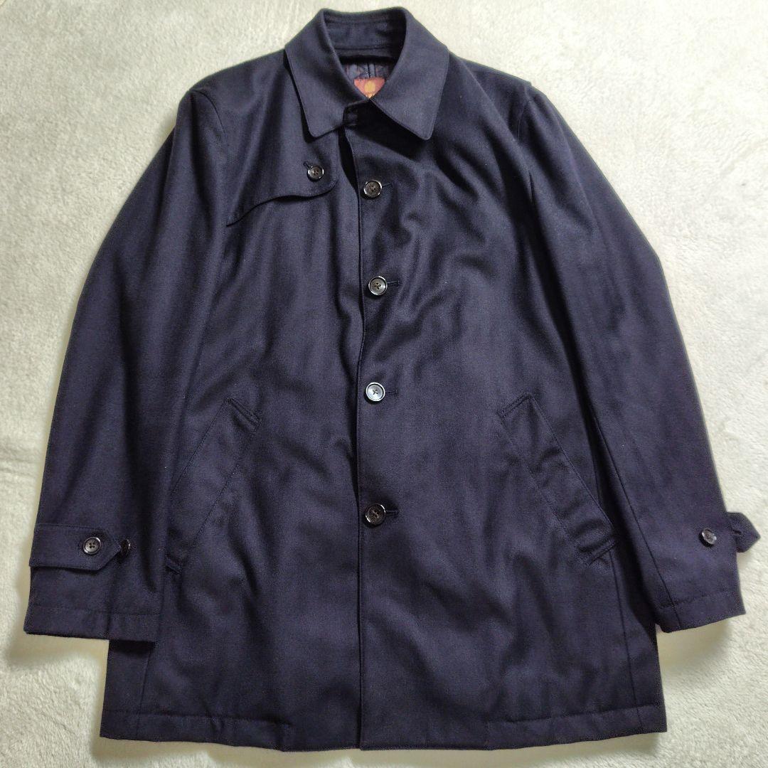 極美品　タケオキクチ　2way　ステンカラー　ライナー付き　ヘリンボーン　L