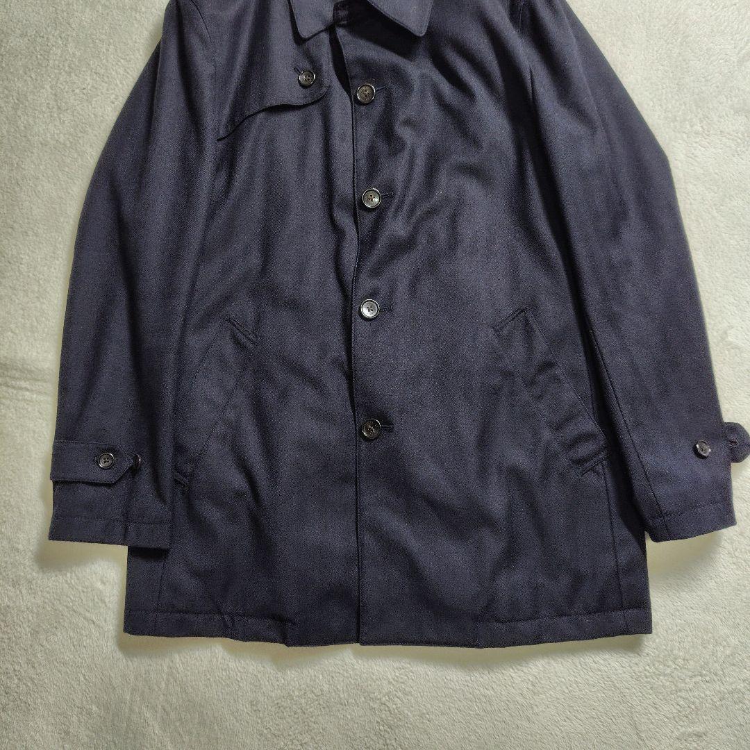 極美品　タケオキクチ　2way　ステンカラー　ライナー付き　ヘリンボーン　L